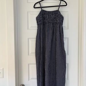A New Day Navy and White Striped Dress